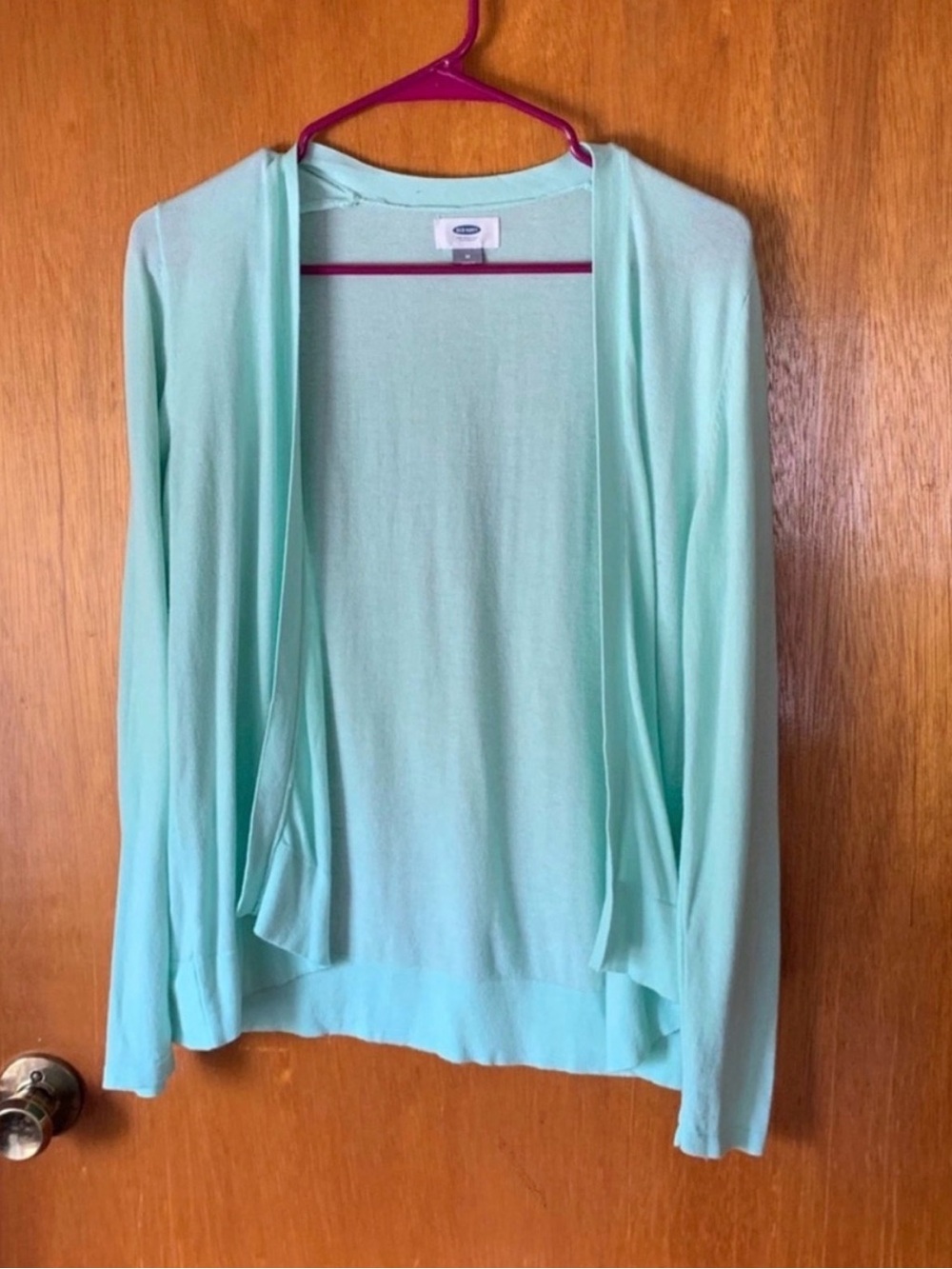 Mint Green / Teal Open-Front Women's Cardigan Sweater
